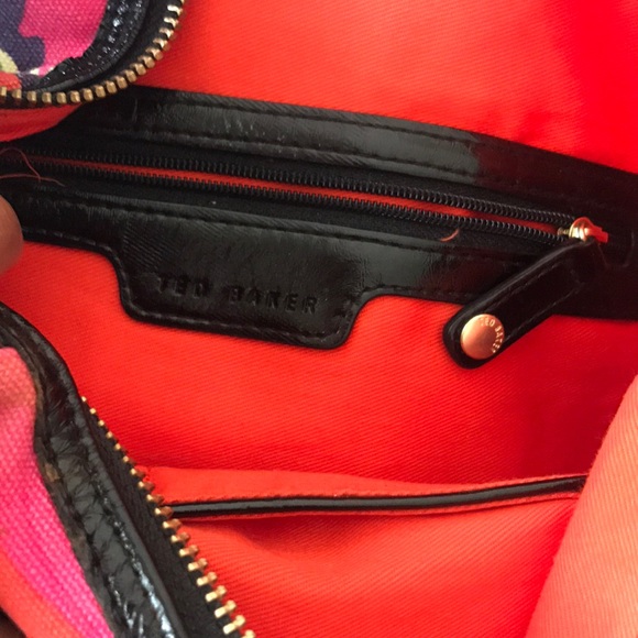 Ted Baker neon Floral shoulder hobo style handbag - Picture 6 of 6